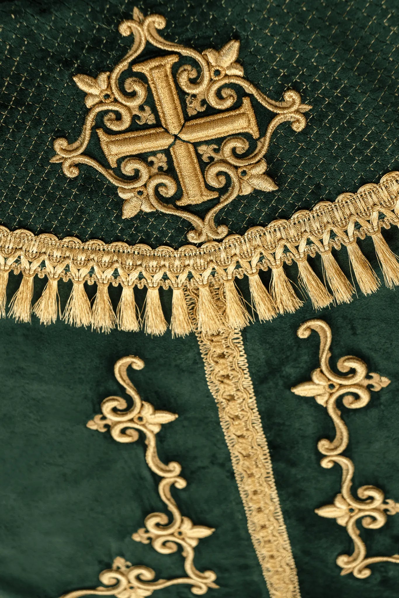 Conopeum Velours couverture verte pour tabernacle