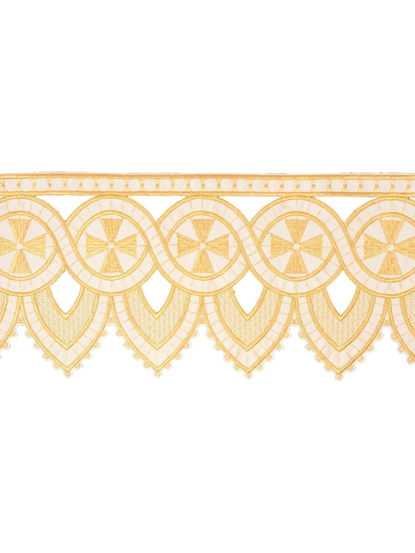 Mètre avec broderie avant Croix écrue