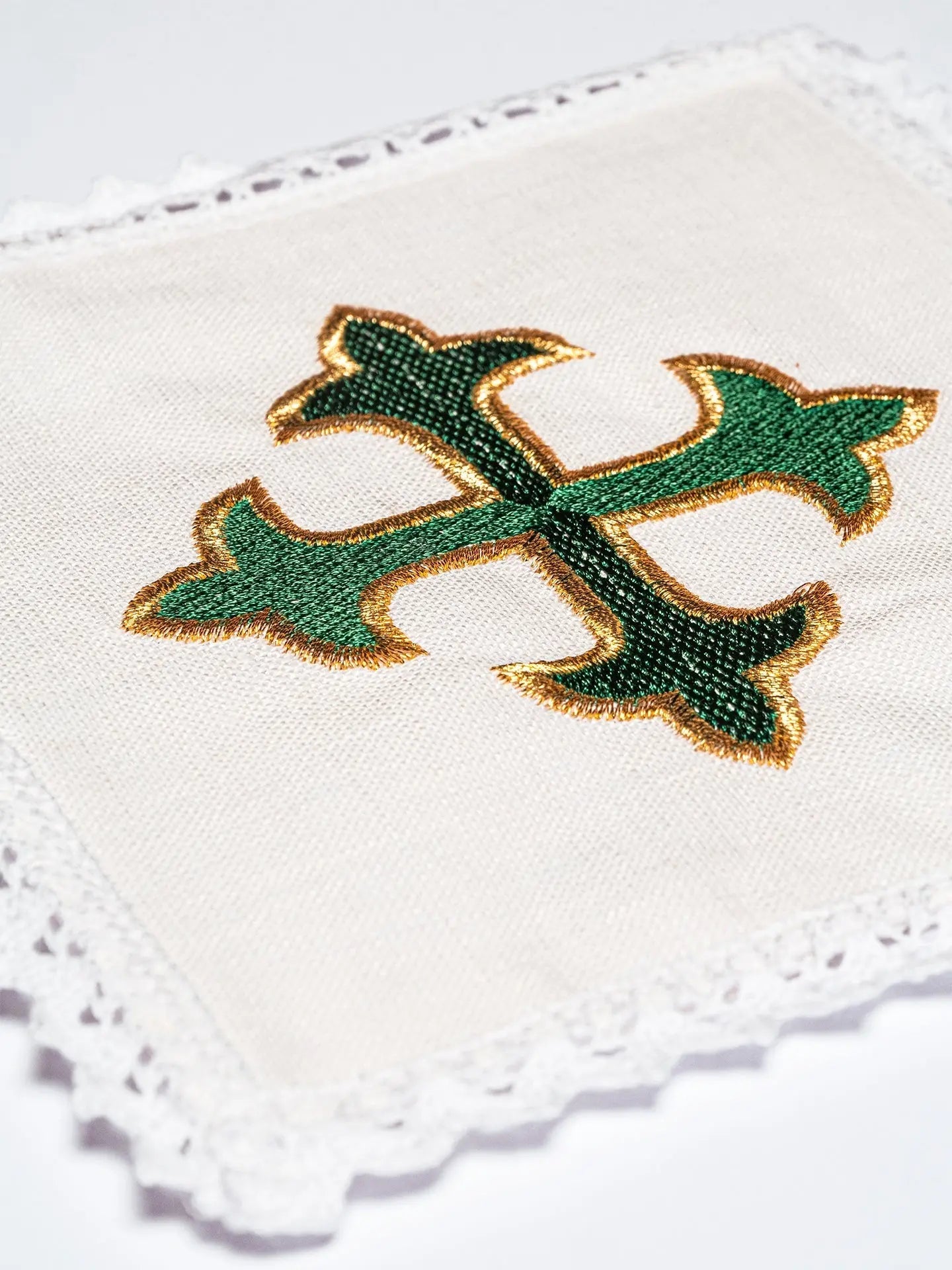 Linen chalice linen embroidered Cross - HAFTINA ATELIER