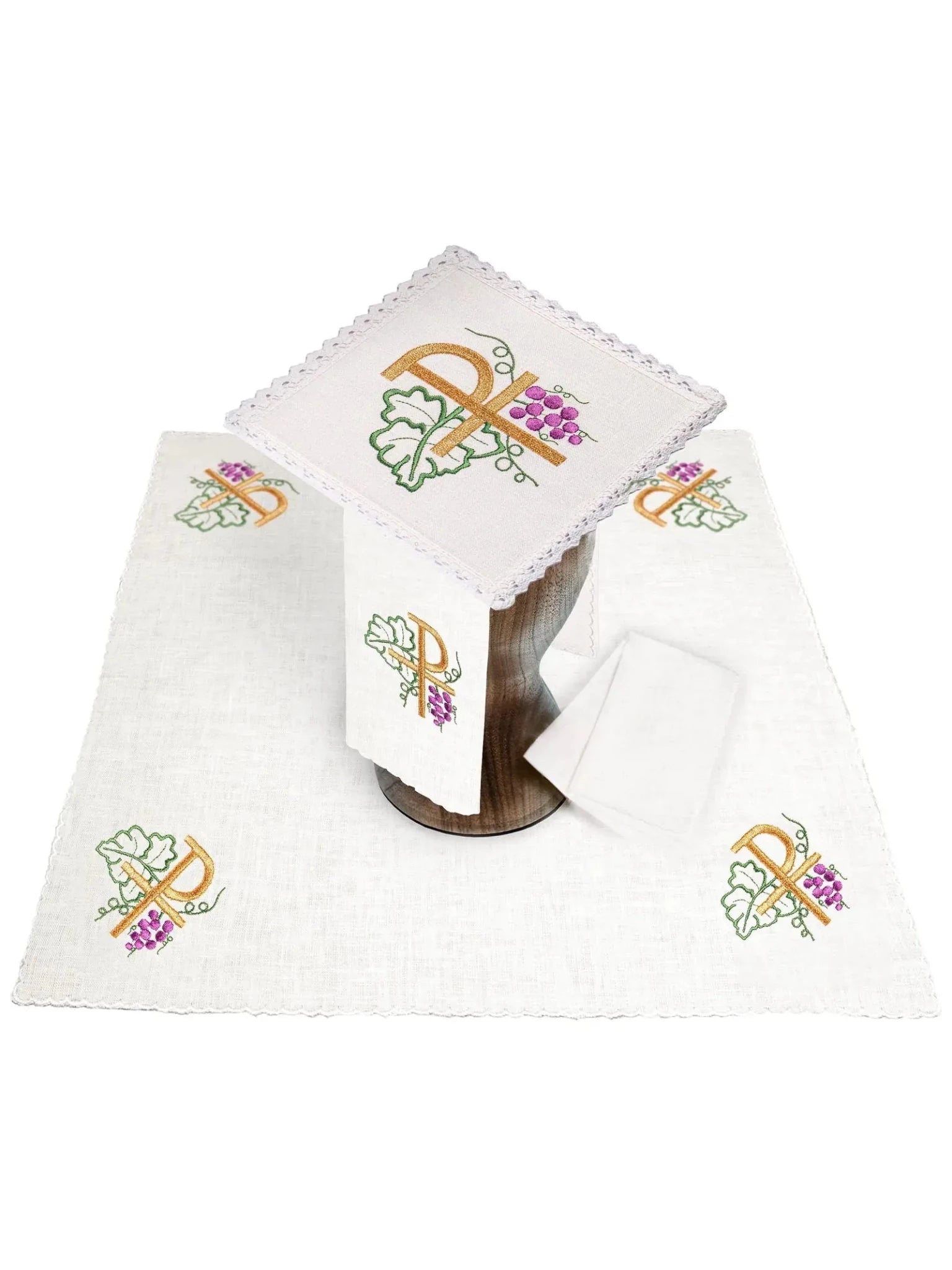 Linen cup linen with embroidered motif PAX - HAFTINA ATELIER