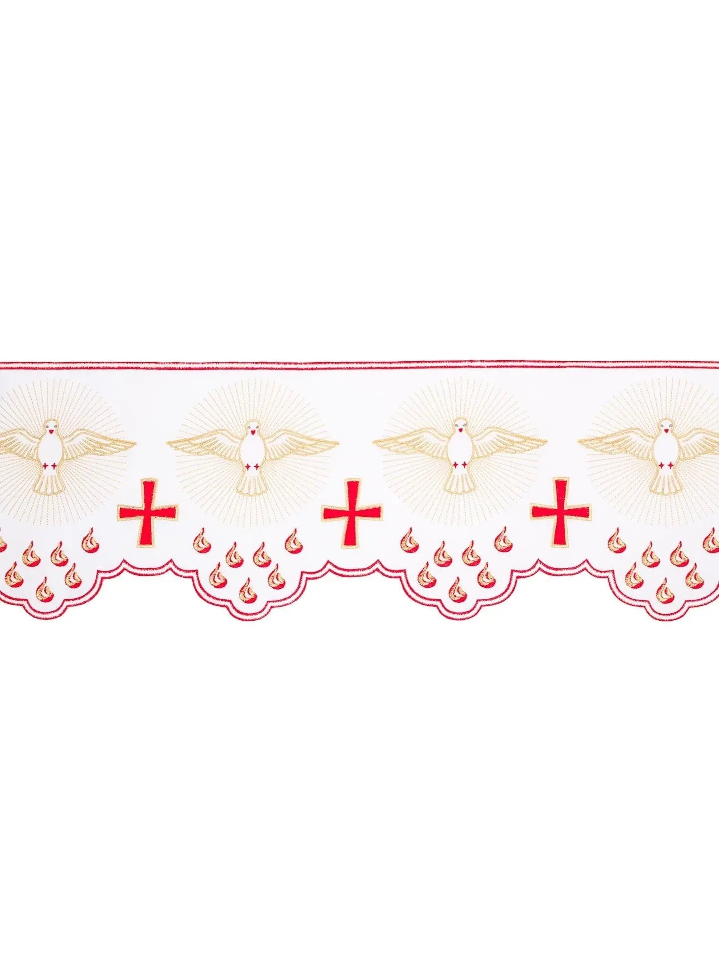 Mètre avec broderie avant Colombe blanche Blanche