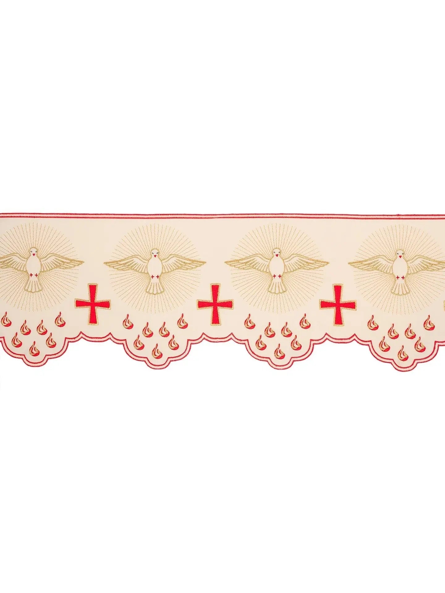 Mètre avec broderie avant Colombe blanche écru