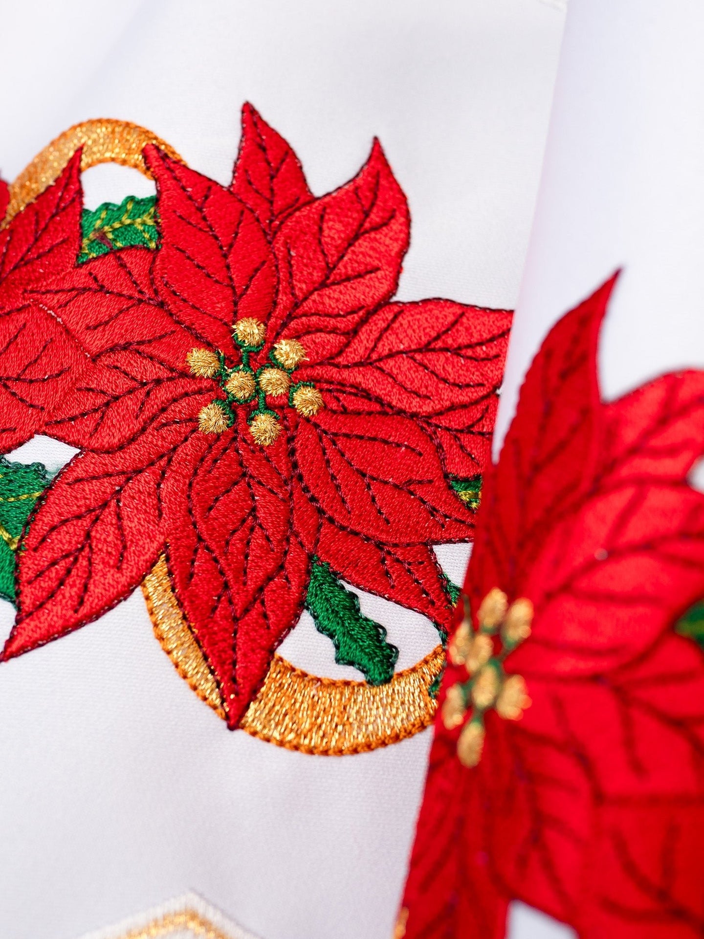 Metraż z haftem czołowym Gwiazda Betlejemska Biały