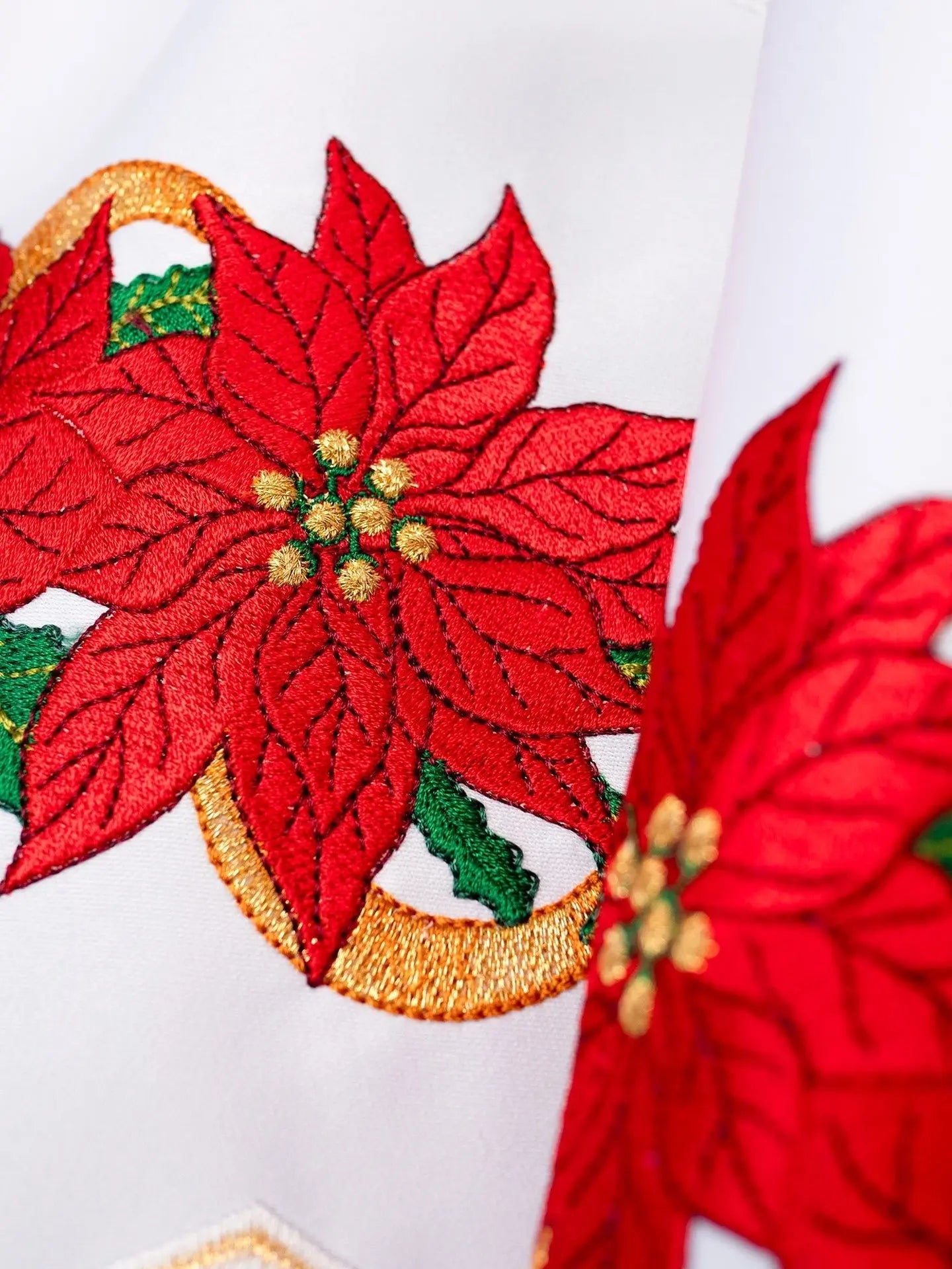 Mètre avec broderie avant Étoile de Bethléem Blanc