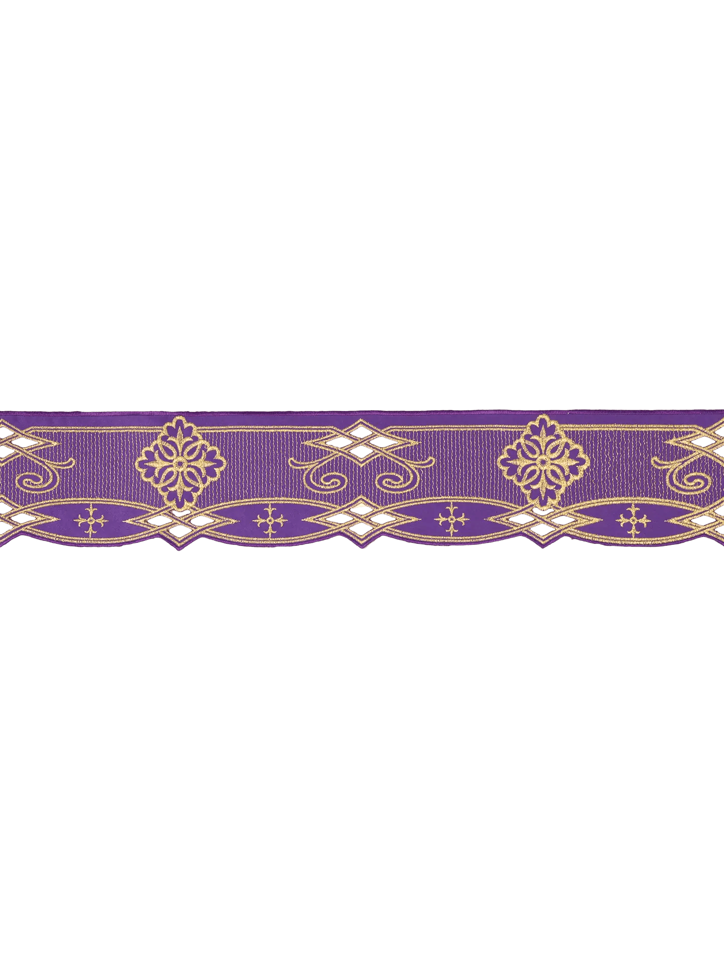 Mètre avec broderie frontale Rosace Violet