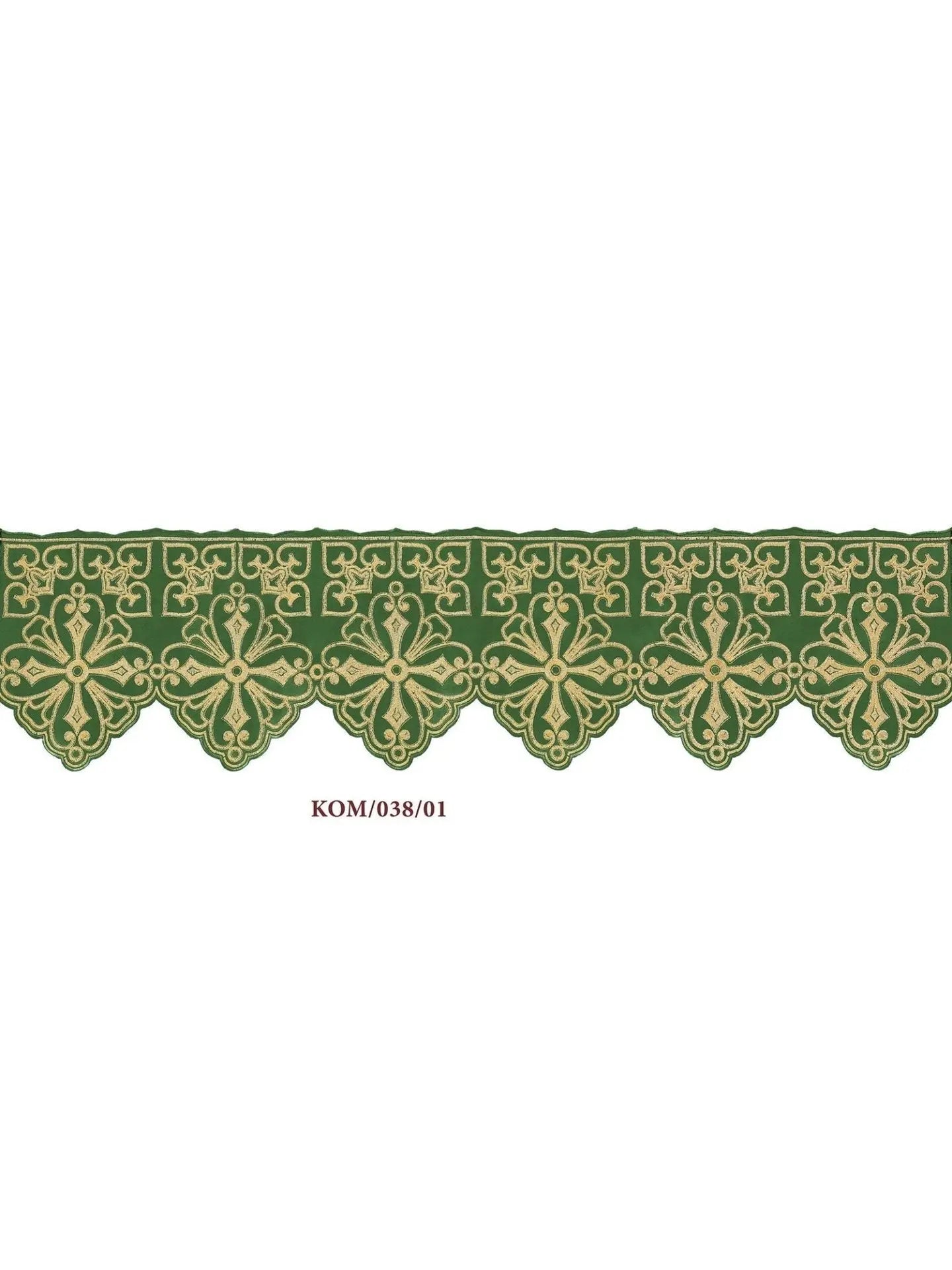Mètre avec broderie avant Rosette Verte