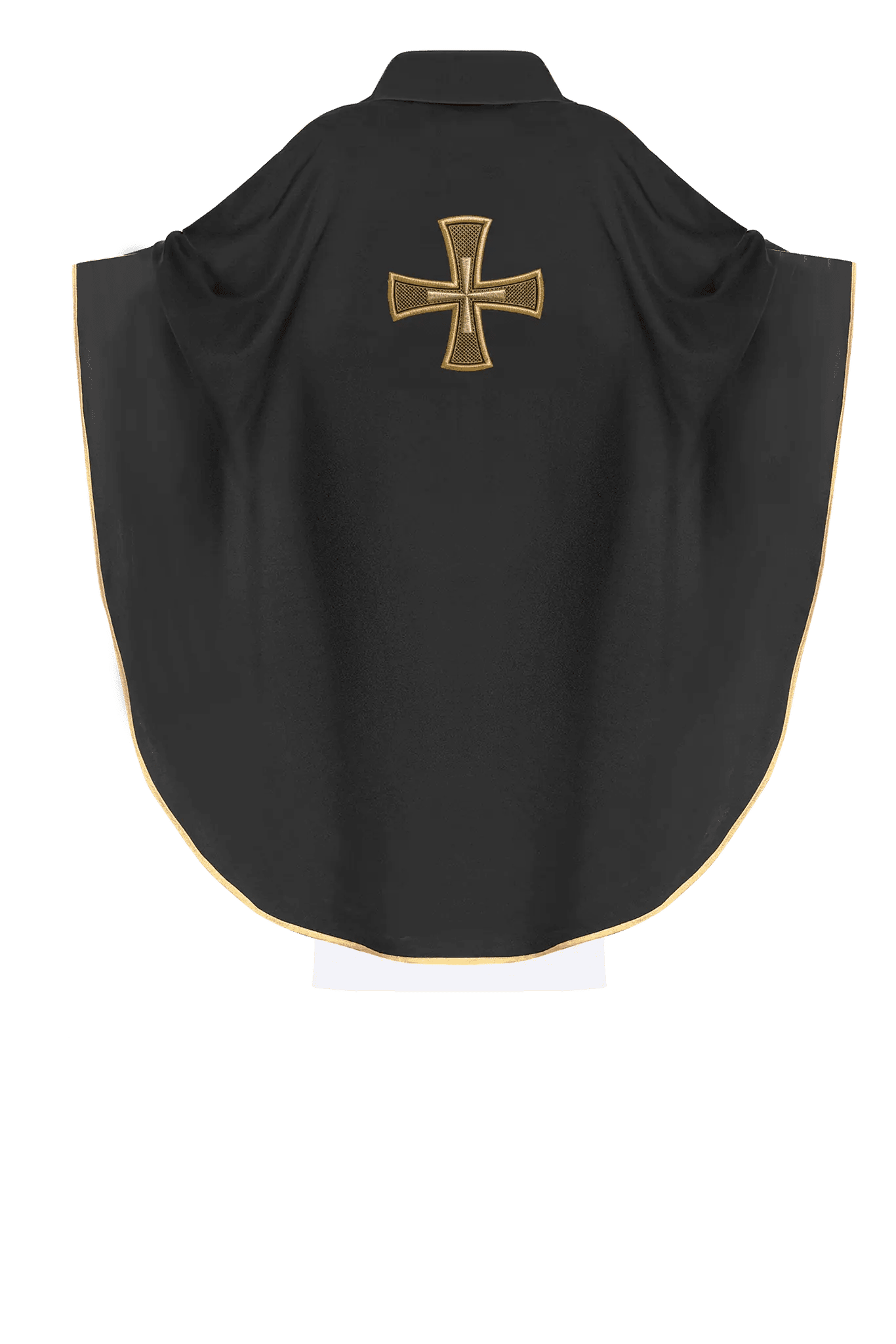 Chasuble noire brodée IHS
