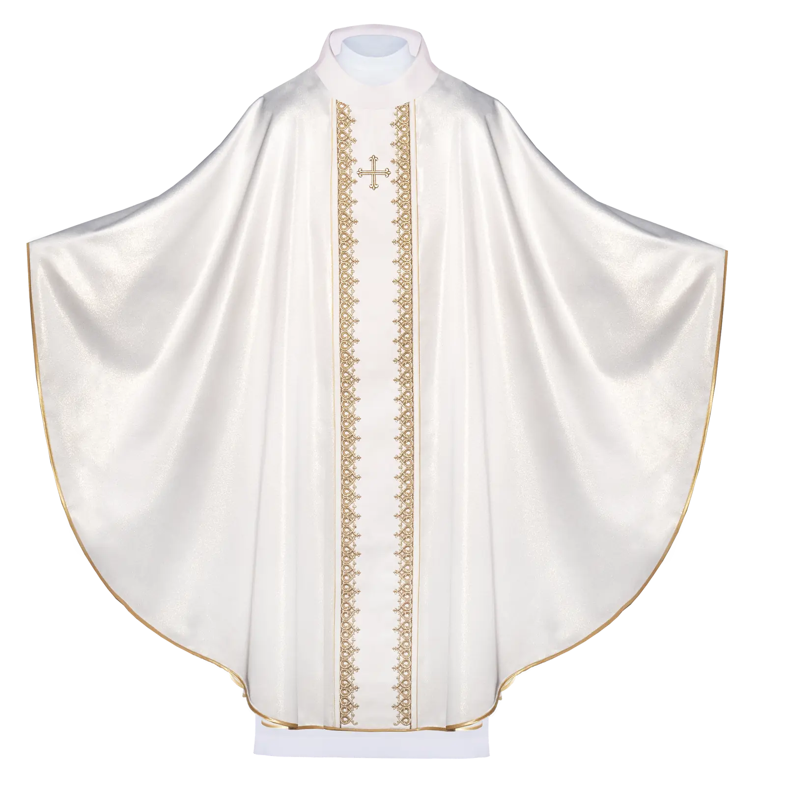 Embroidered cross ecru chasuble