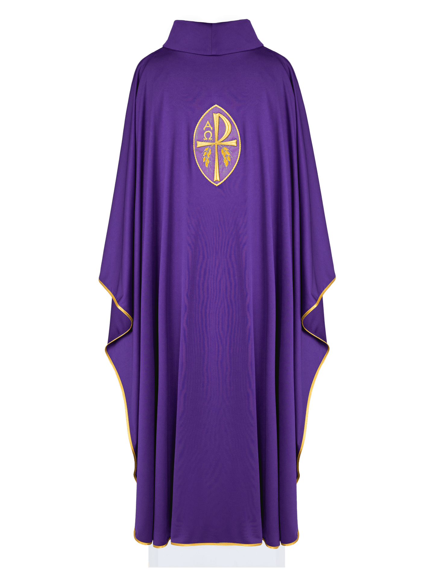 Ornat haftowany Krzyż fioletowy lekka dzianina SACROLITE