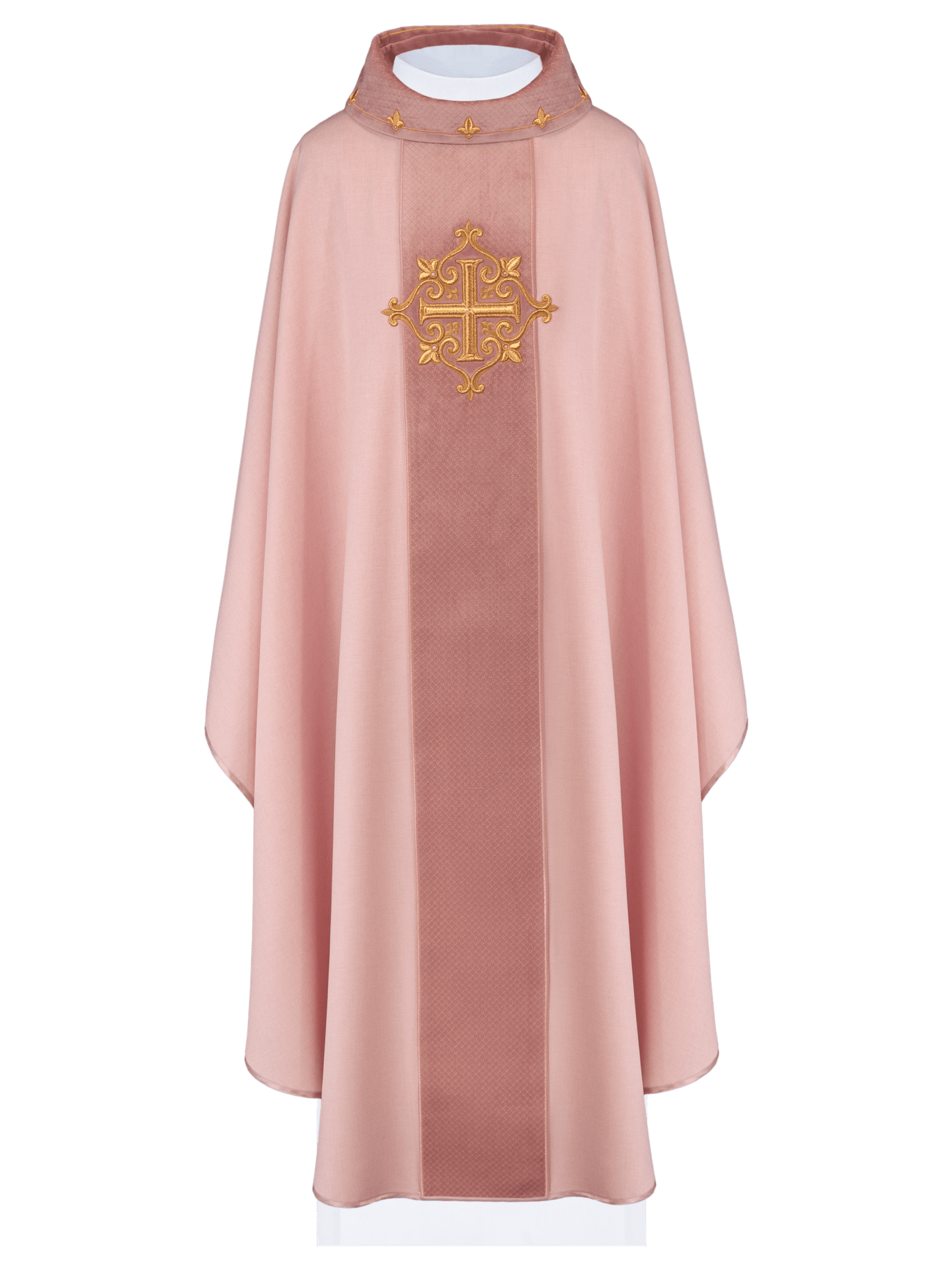 Ornat haftowany na aksamicie z symbolem Krzyż Różowy