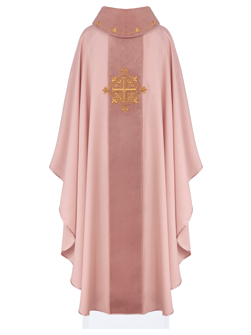 Ornat haftowany na aksamicie z symbolem Krzyż Różowy