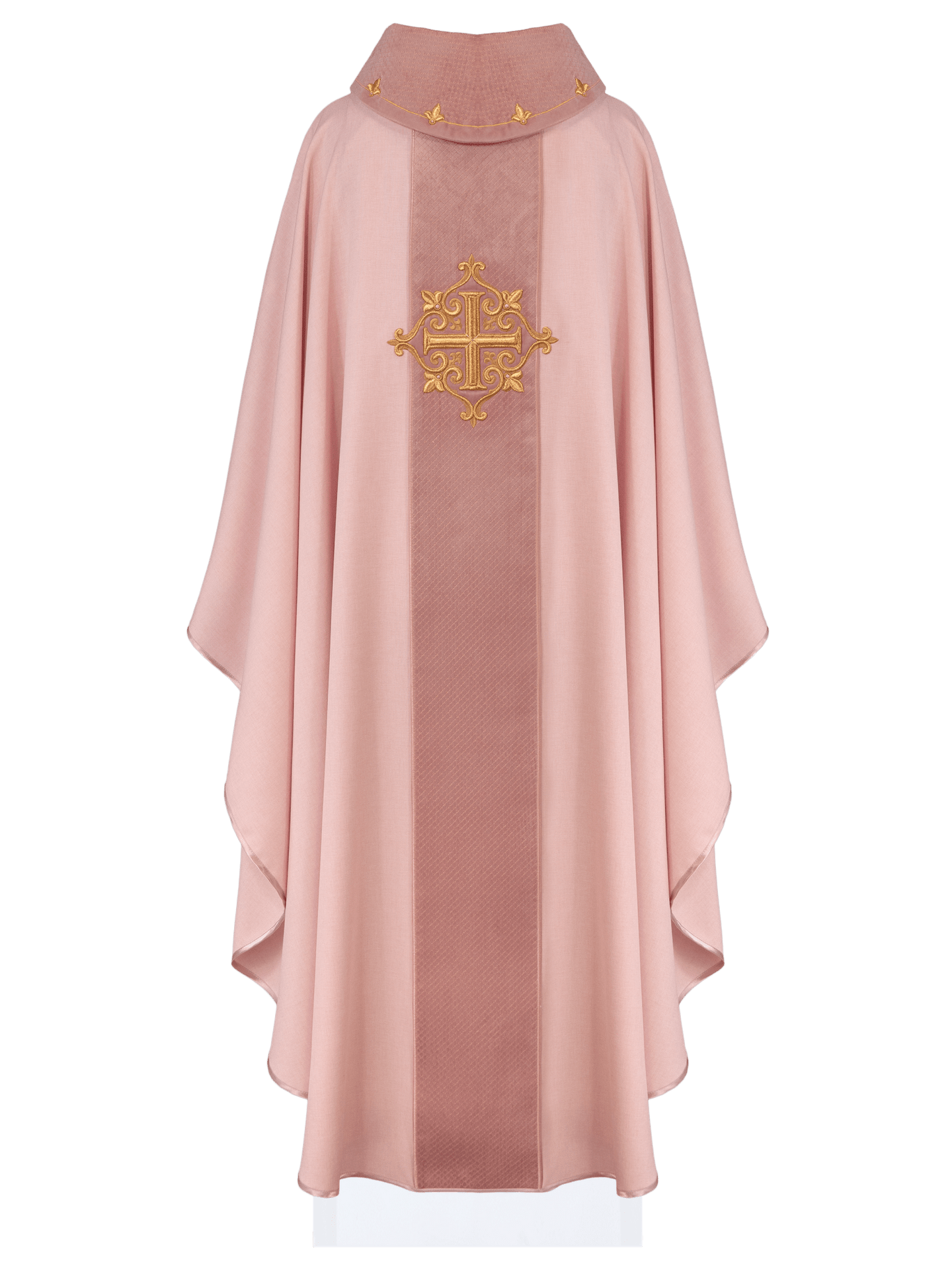 Ornat haftowany na aksamicie z symbolem Krzyż Różowy