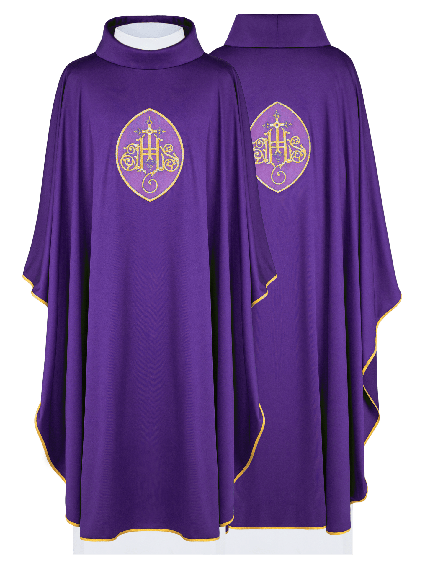 Ornat haftowany z IHS lekka dzianina SACROLITE