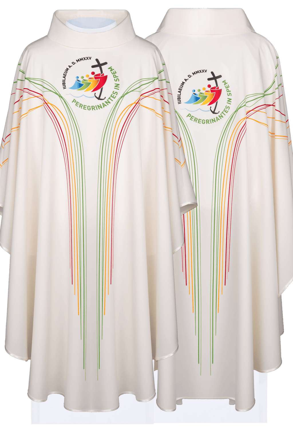 Ornat w kolorze ecru z logo JUBILEUSZ RZYM 2025