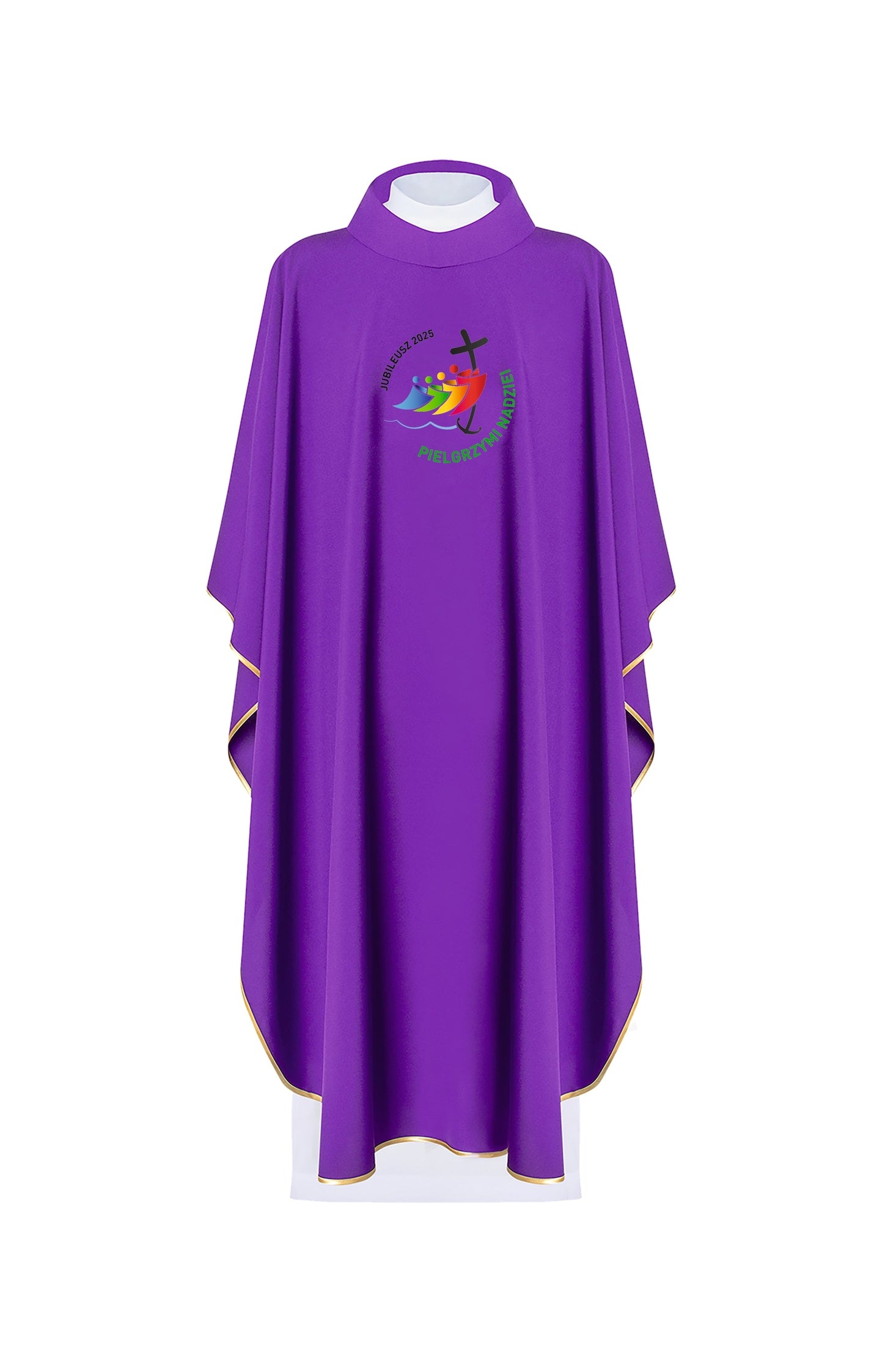 Chasuble avec broderie JUBILEE ROME 2025 en violet