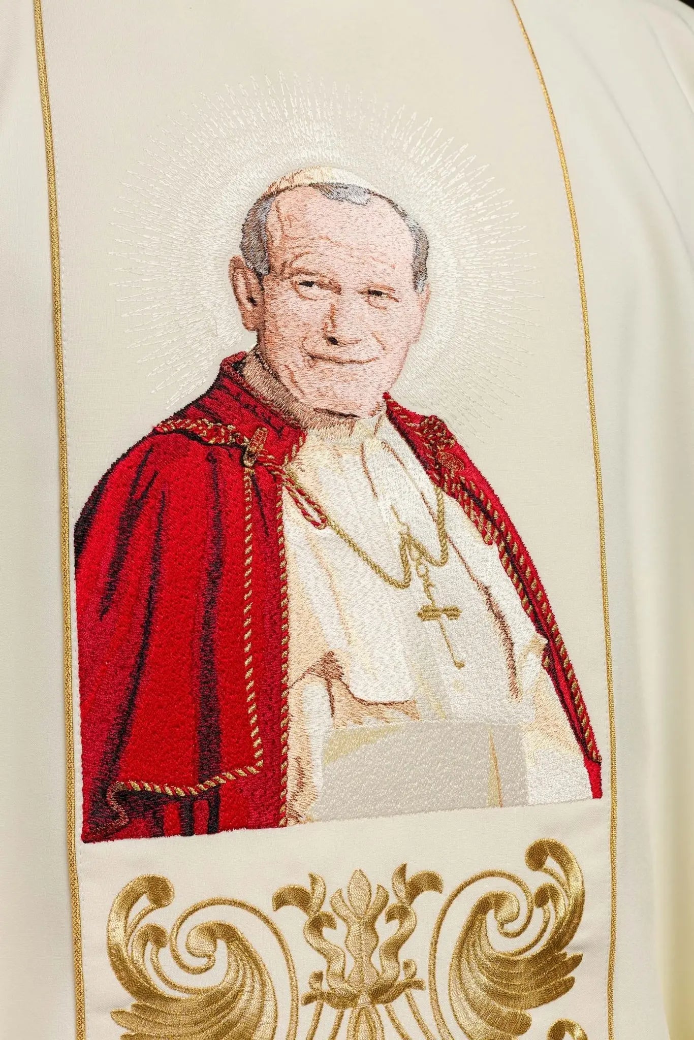 Chasuble avec une image du pape Jean-Paul II