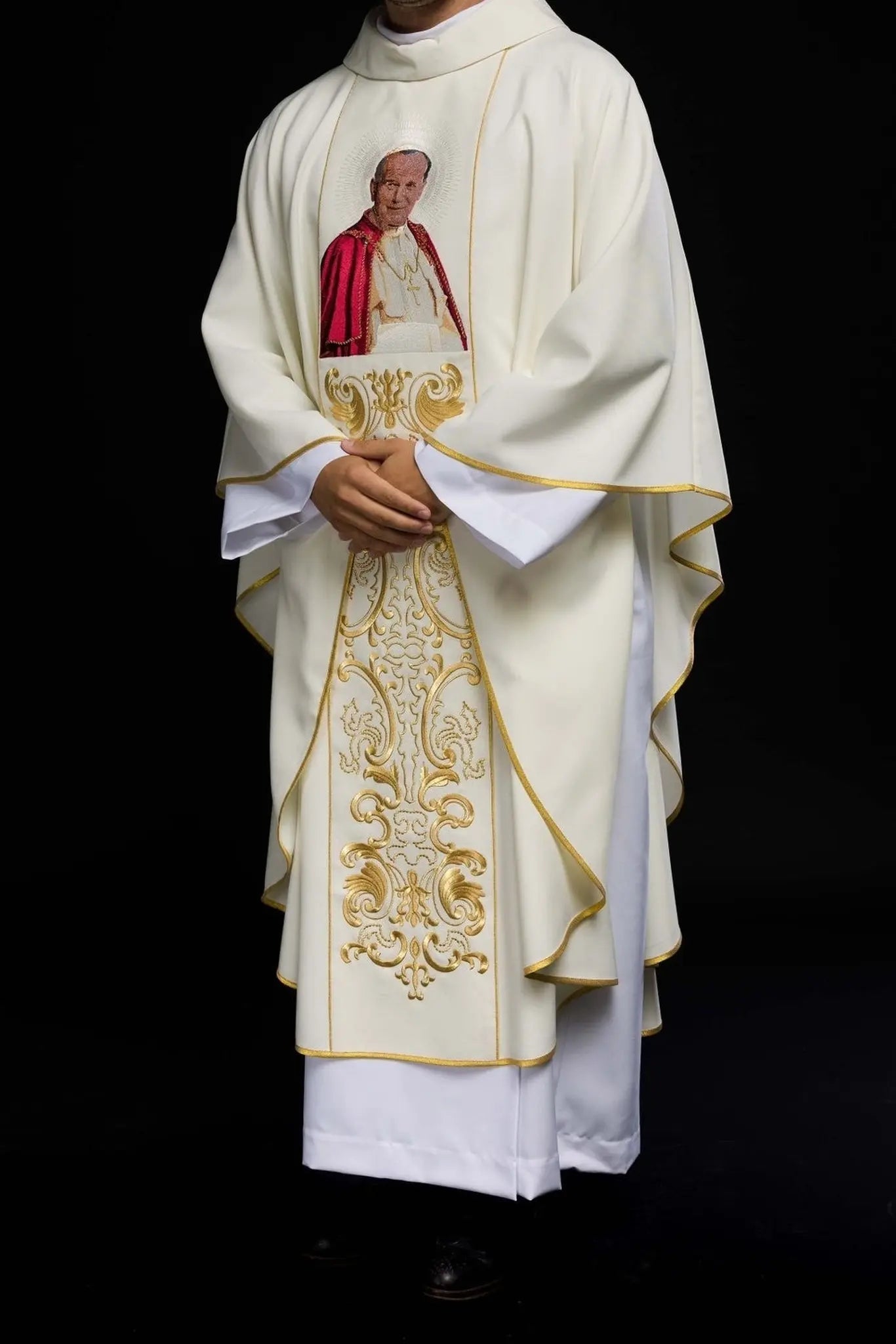 Chasuble avec une image du pape Jean-Paul II