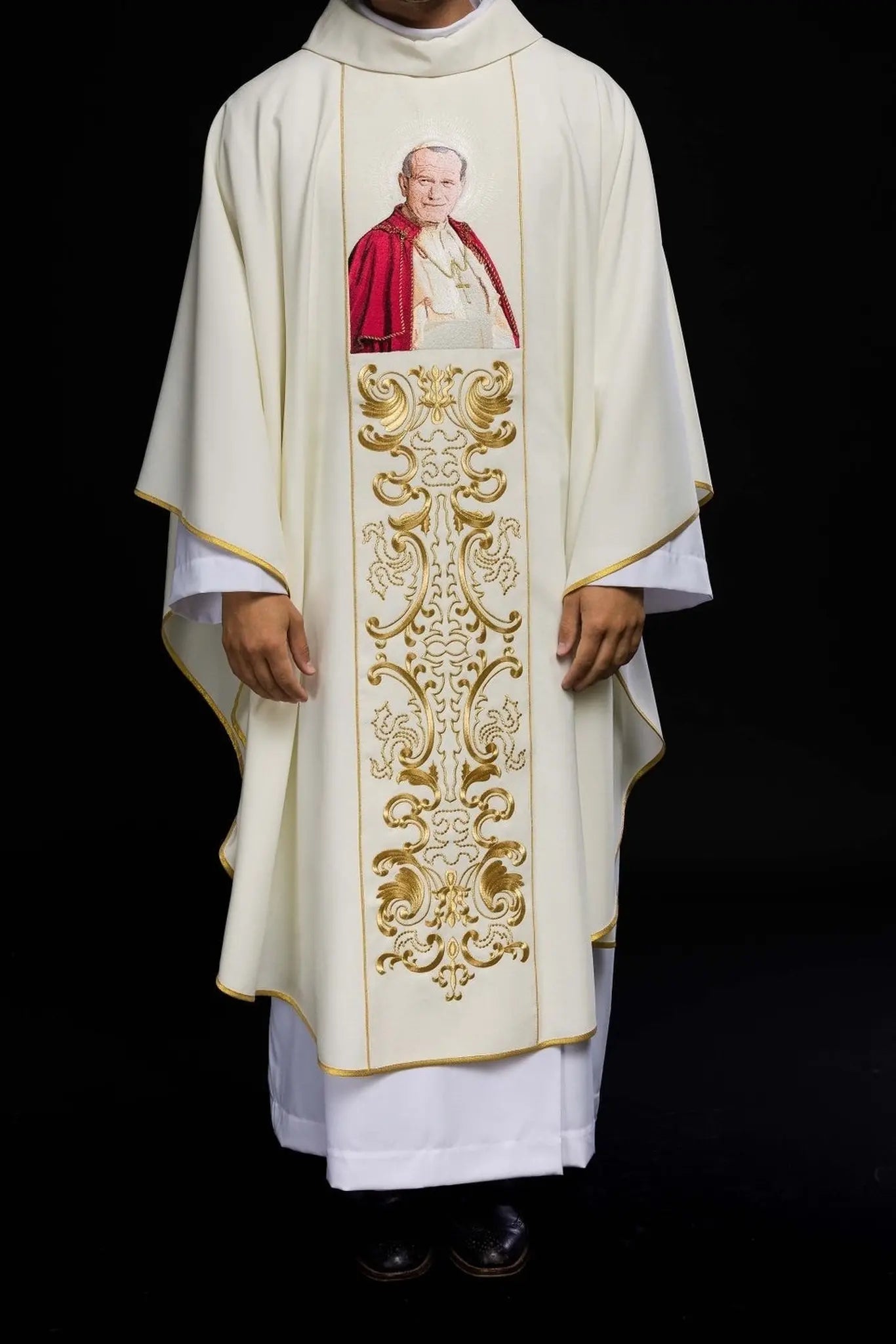 Chasuble avec une image du pape Jean-Paul II
