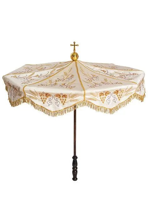 Parapluie de procession avec broderie dorée