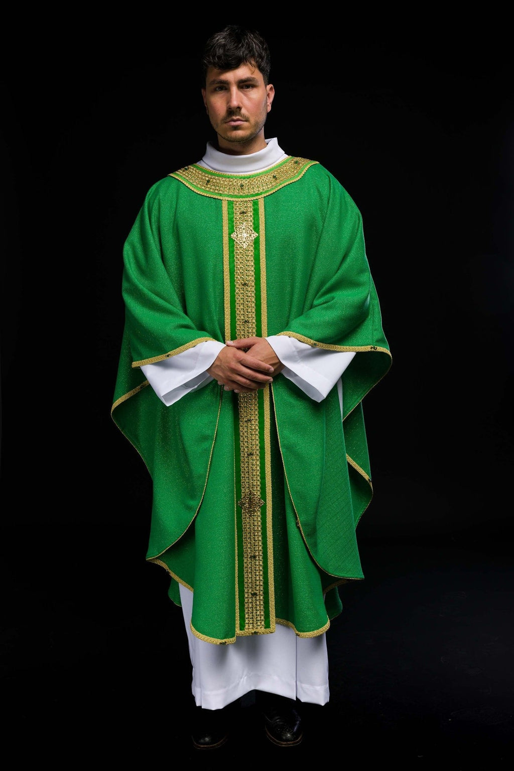 Ręcznie wykonany ornat z naturalnymi kamieniami Handmade 7001