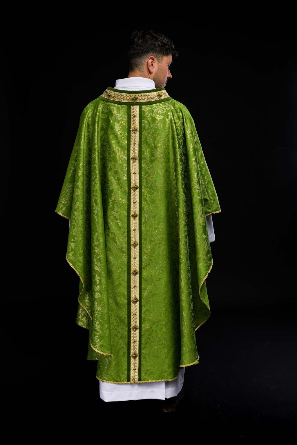 Ręcznie wykonany ornat z naturalnymi kamieniami Handmade 7003