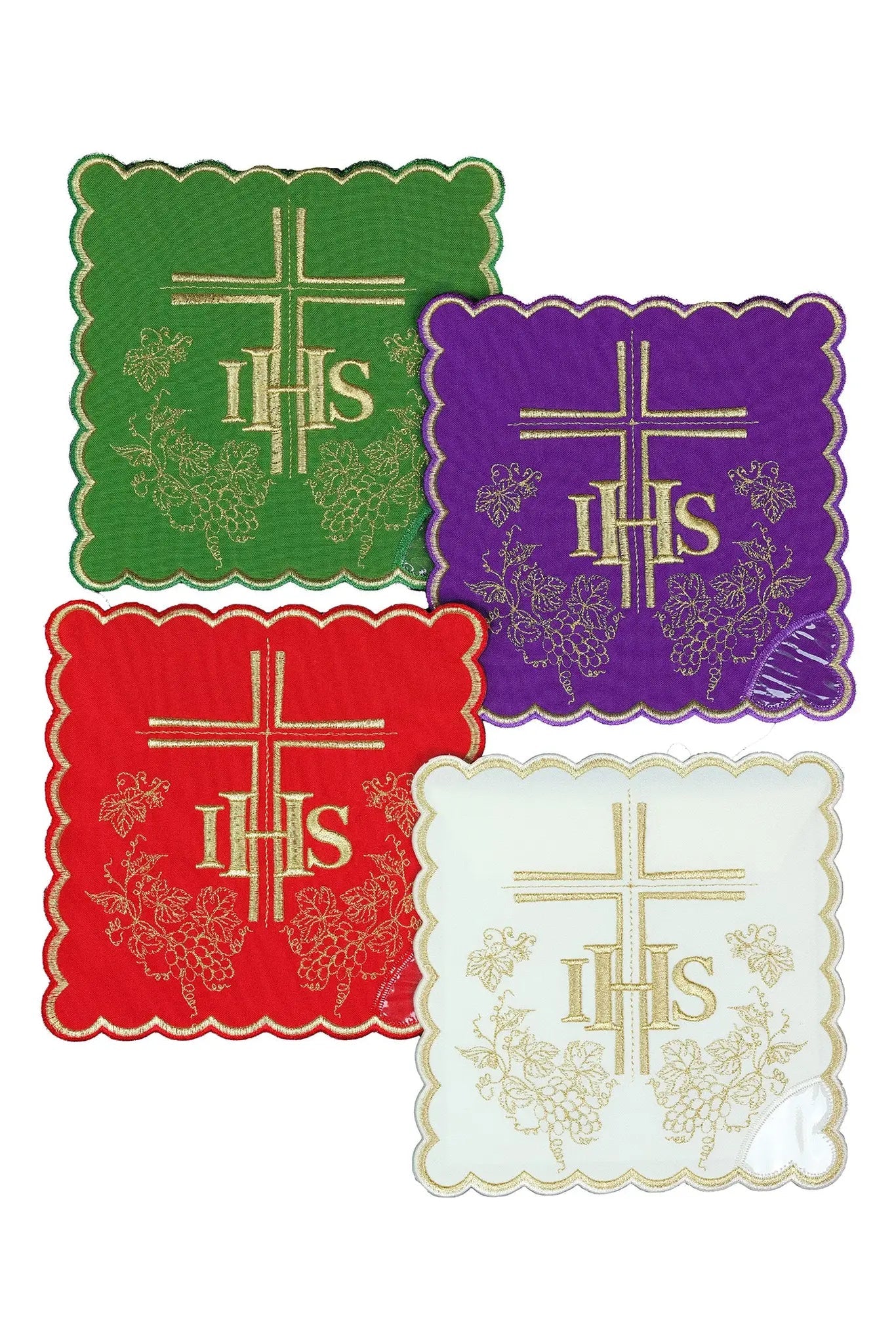 Set of Four Liturgical Palls with IHS Symbol - HAFTINA ATELIER