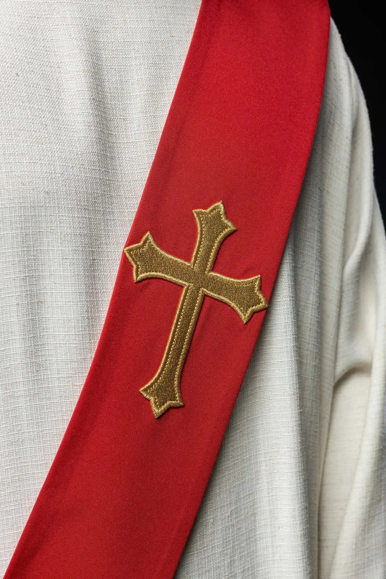 Étole diaconale Croix