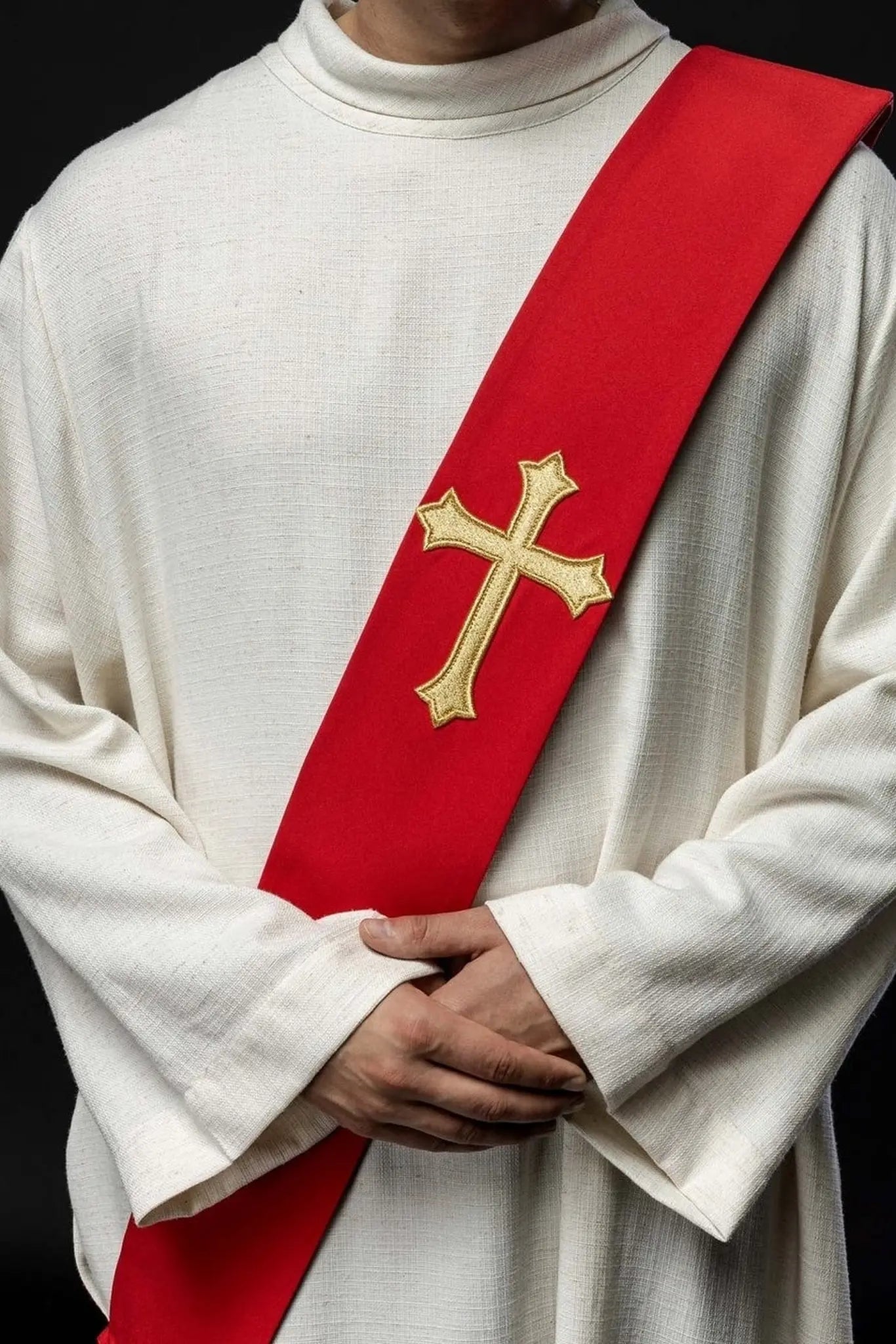 Étole diaconale Croix