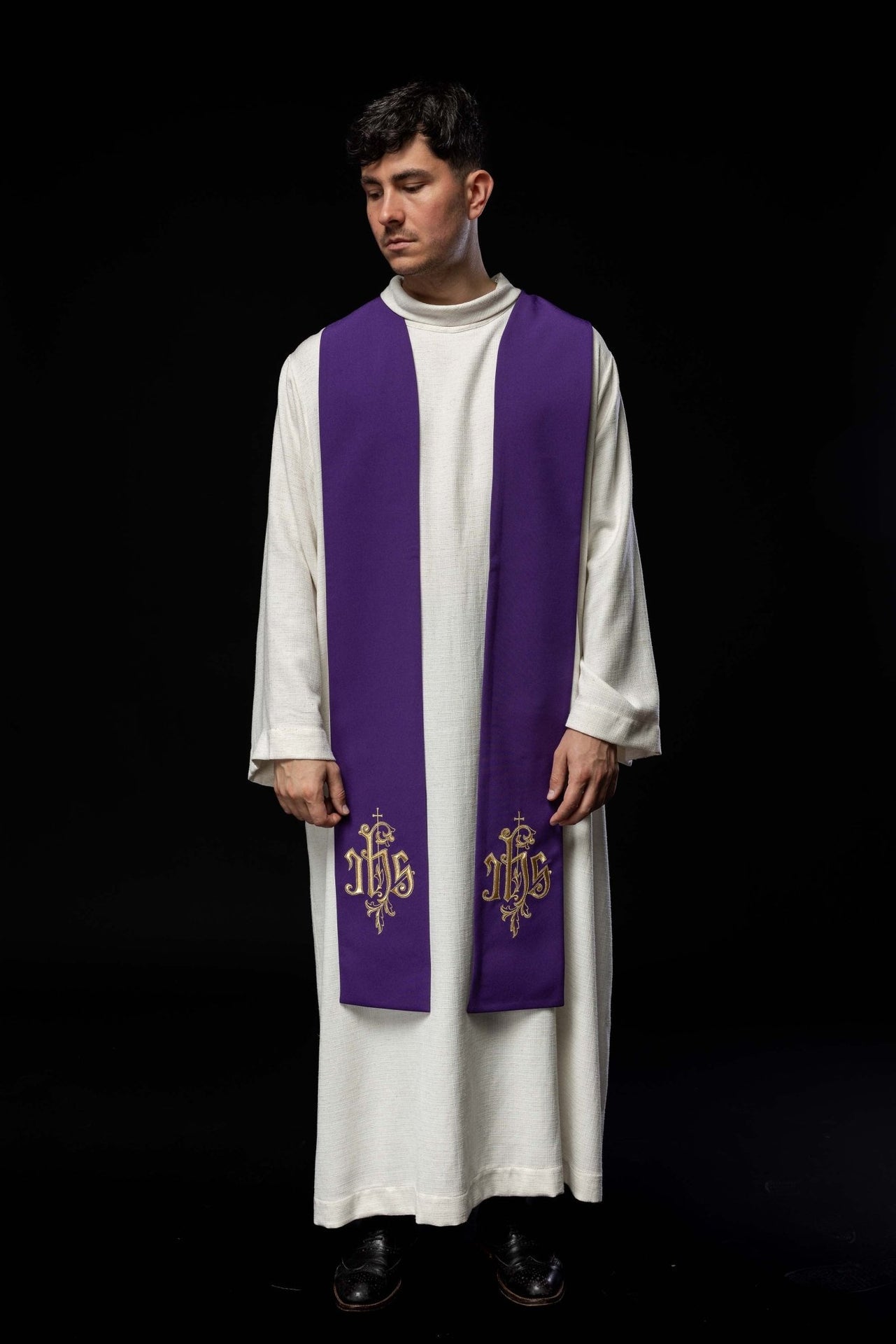 Stuła haftowana IHS