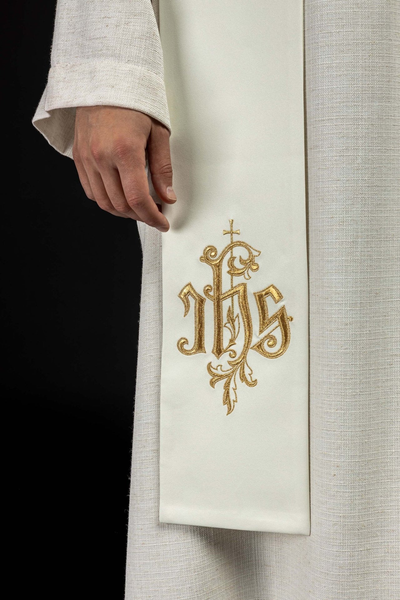 Stuła haftowana IHS
