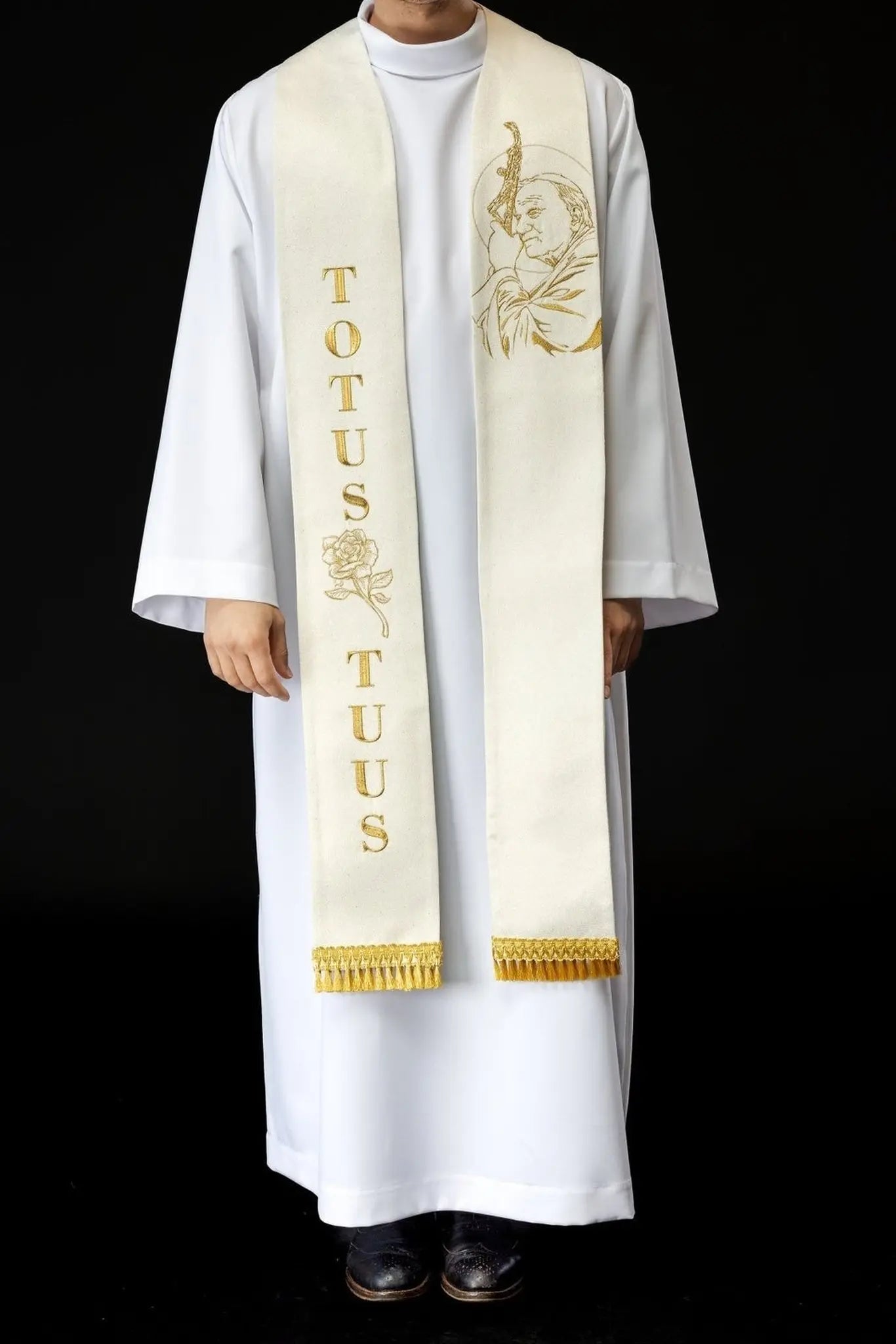 Étole brodée Jean-Paul II