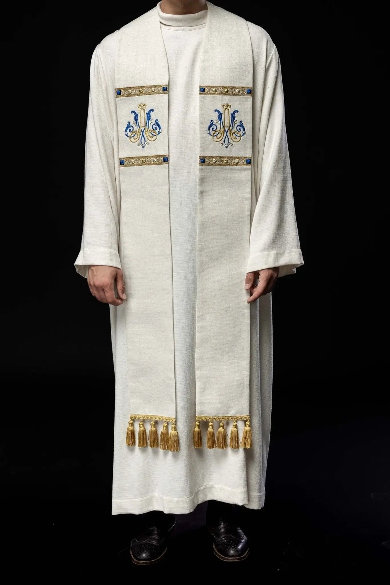 Étole mariale brodée