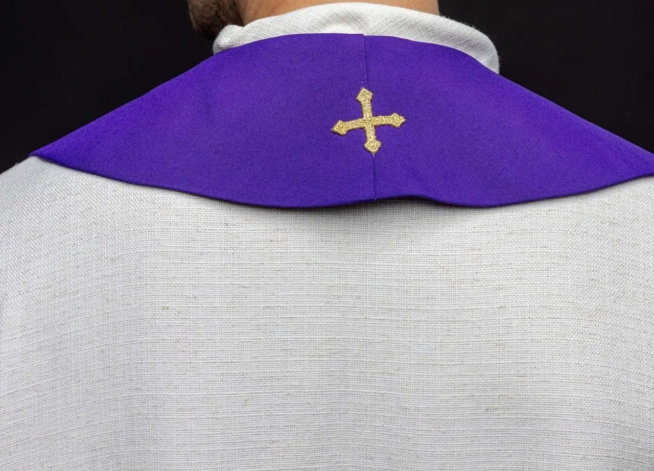 Étoles violettes pour prêtre calice IHS