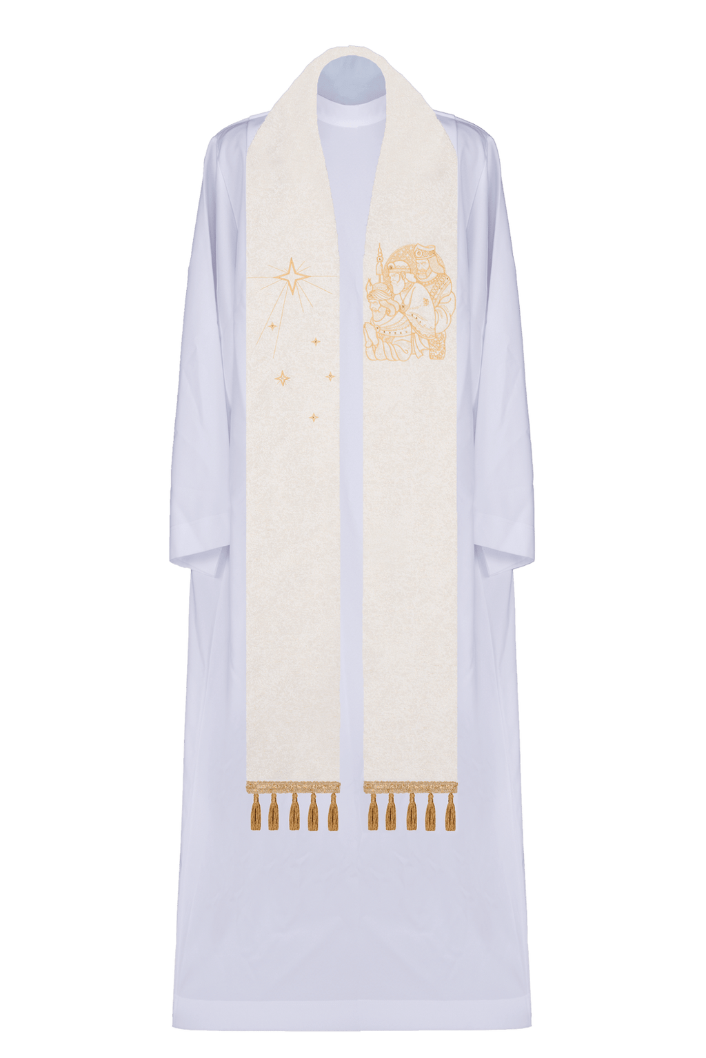 Stuła kapłańska haftowana z motywem Trzech Króli