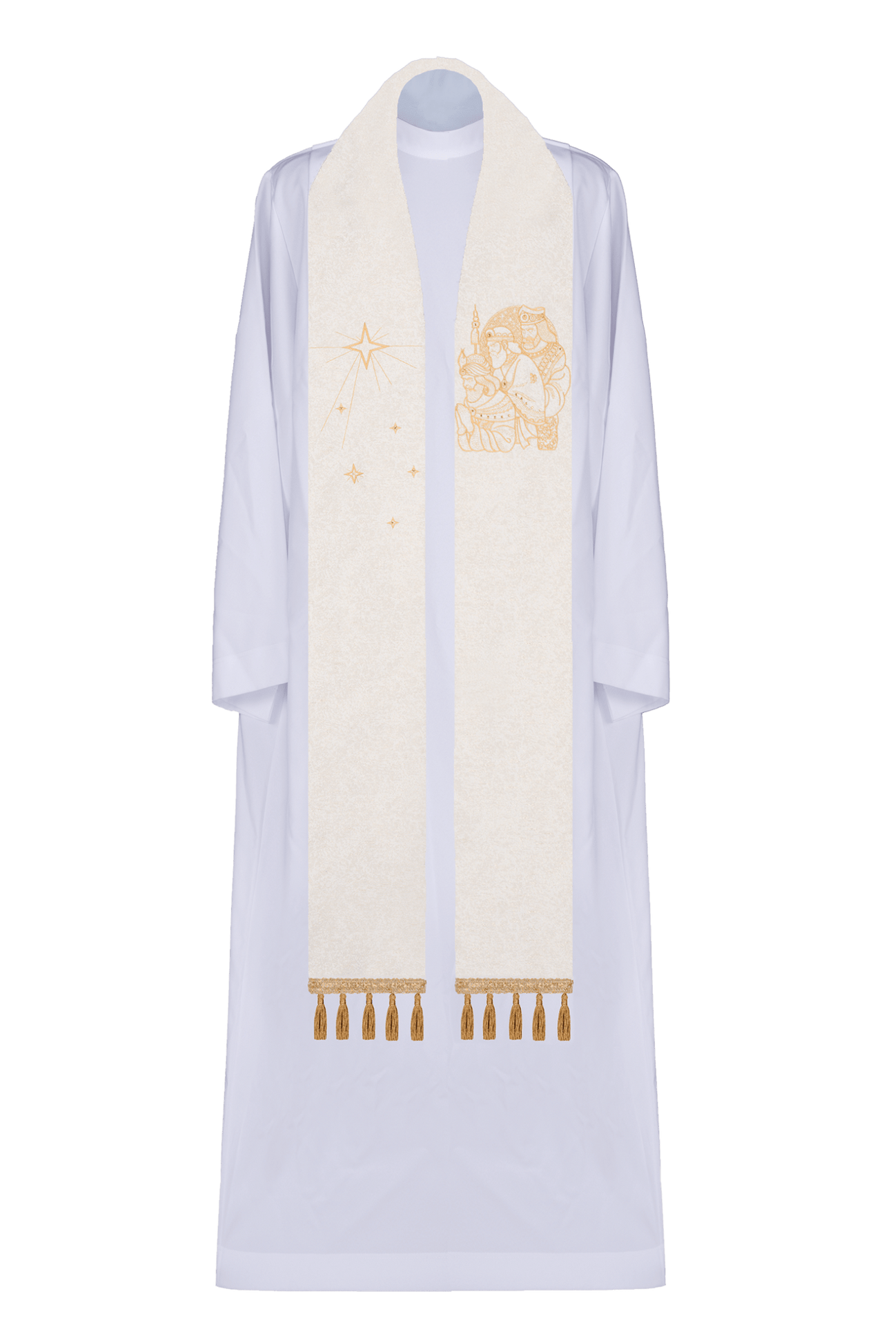Stuła kapłańska haftowana z motywem Trzech Króli