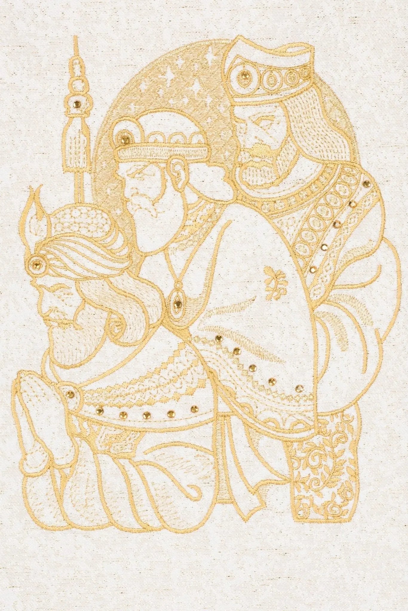 Étole de prêtre brodée avec motif des Trois Rois Mages