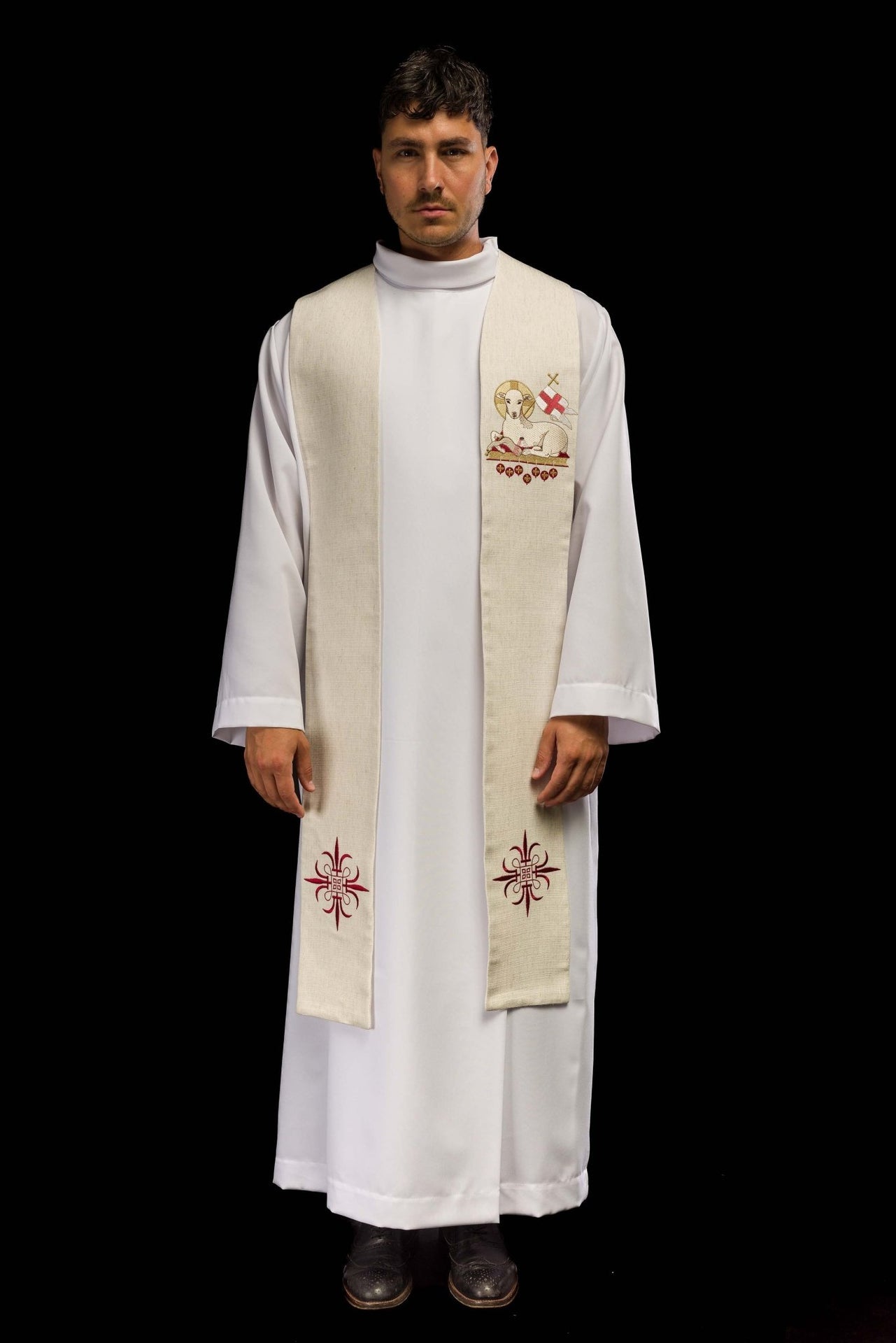 Stuła wielkanocna z haftowanym Barankiem Bożym Wielkanoc