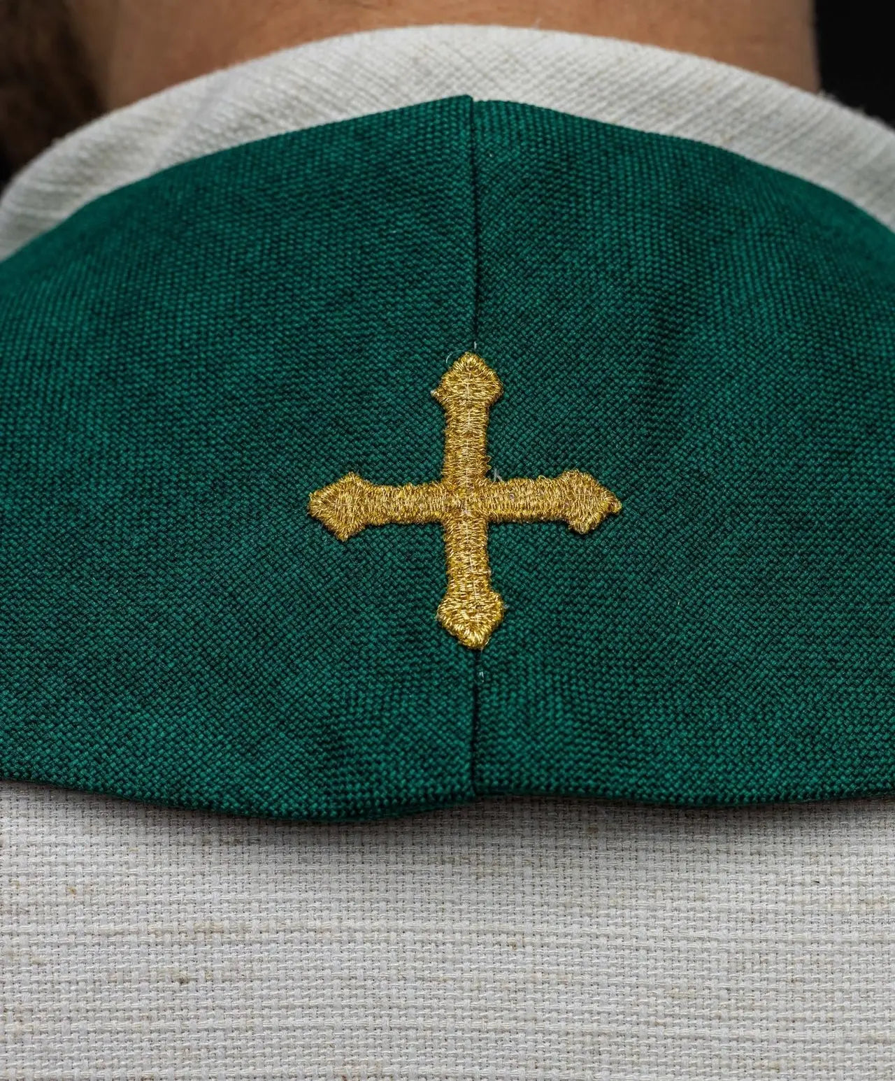 Green velvet stole