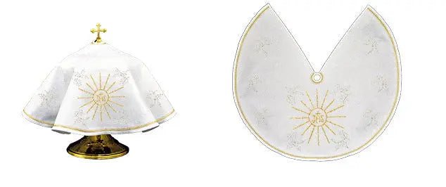 Voile en étain avec délicate broderie dorée