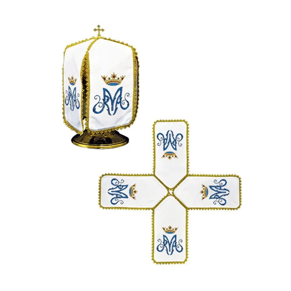 Voile pour calice avec un motif marial