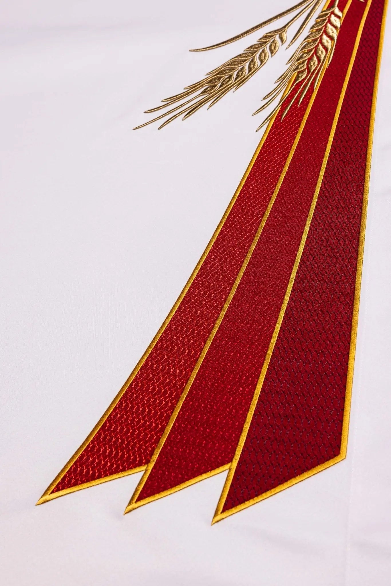 White Altar Cloth with PAX Embroidery - HAFTINA ATELIER