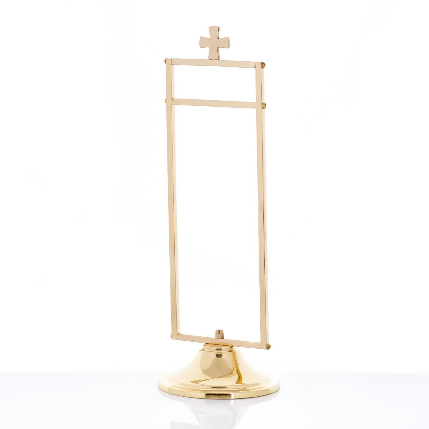 Support de purificateur en laiton avec croix – 30 cm