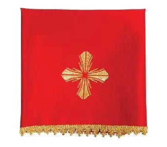 Ensemble de quatre voiles pour calice avec croix brodée