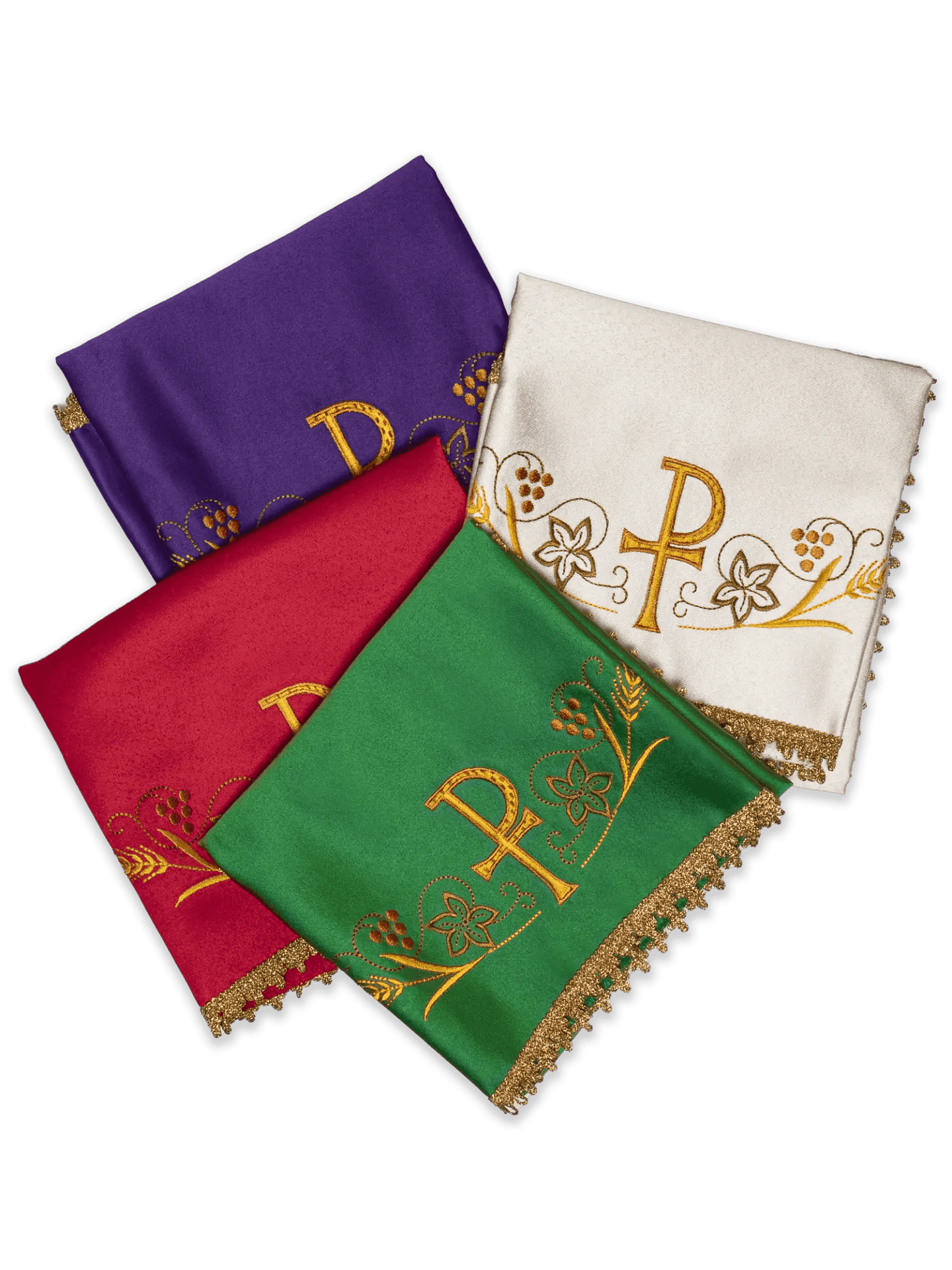 Ensemble de voiles colorés pour calice avec motif PAX