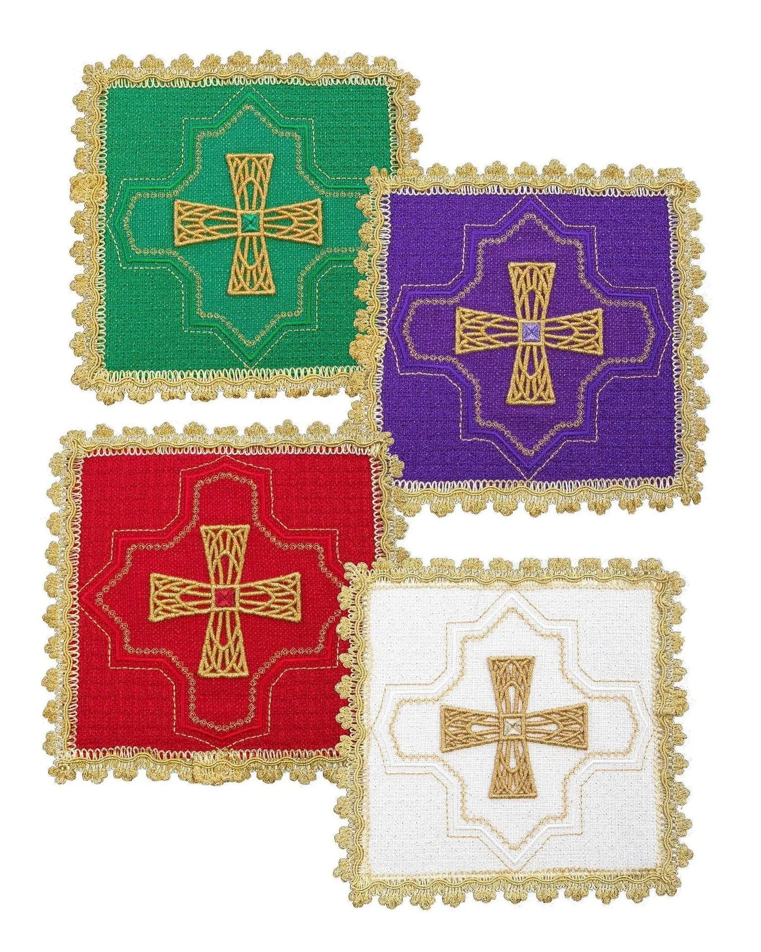 Ensemble de piquets en quatre couleurs liturgiques