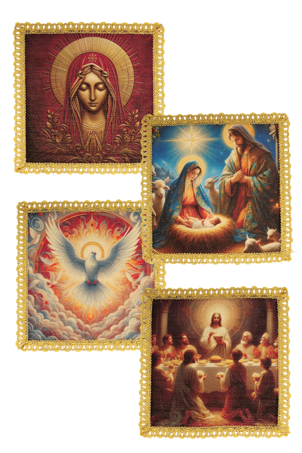 Ensemble de quatre piquets pour diverses célébrations liturgiques