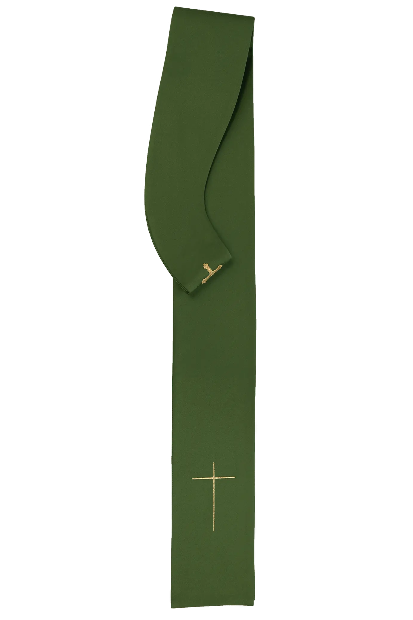 Green chasuble embroidered in minimalist design