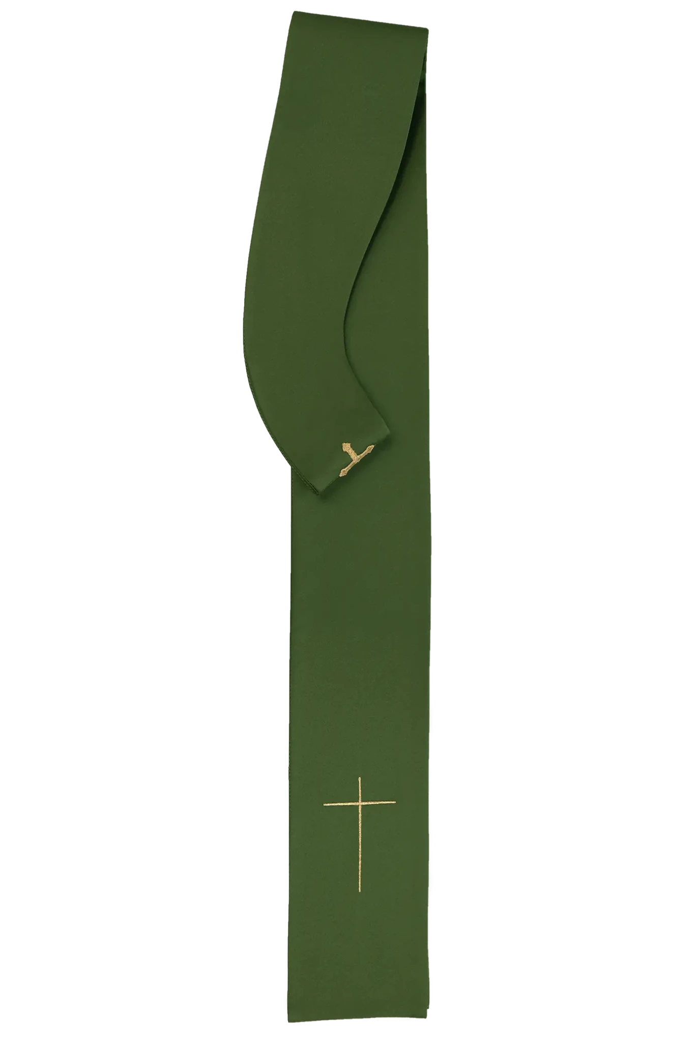 Chasuble verte brodée d'un motif minimaliste