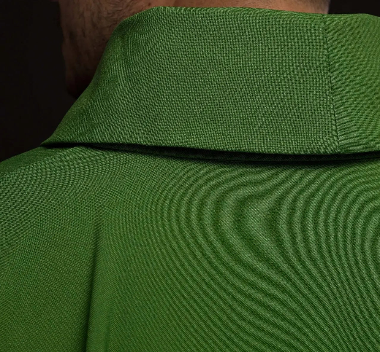 Chasuble verte avec broderie de la Croix et des Pointes